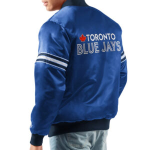 Toronto Blue Jays Full Snap Royal Satin Jacket