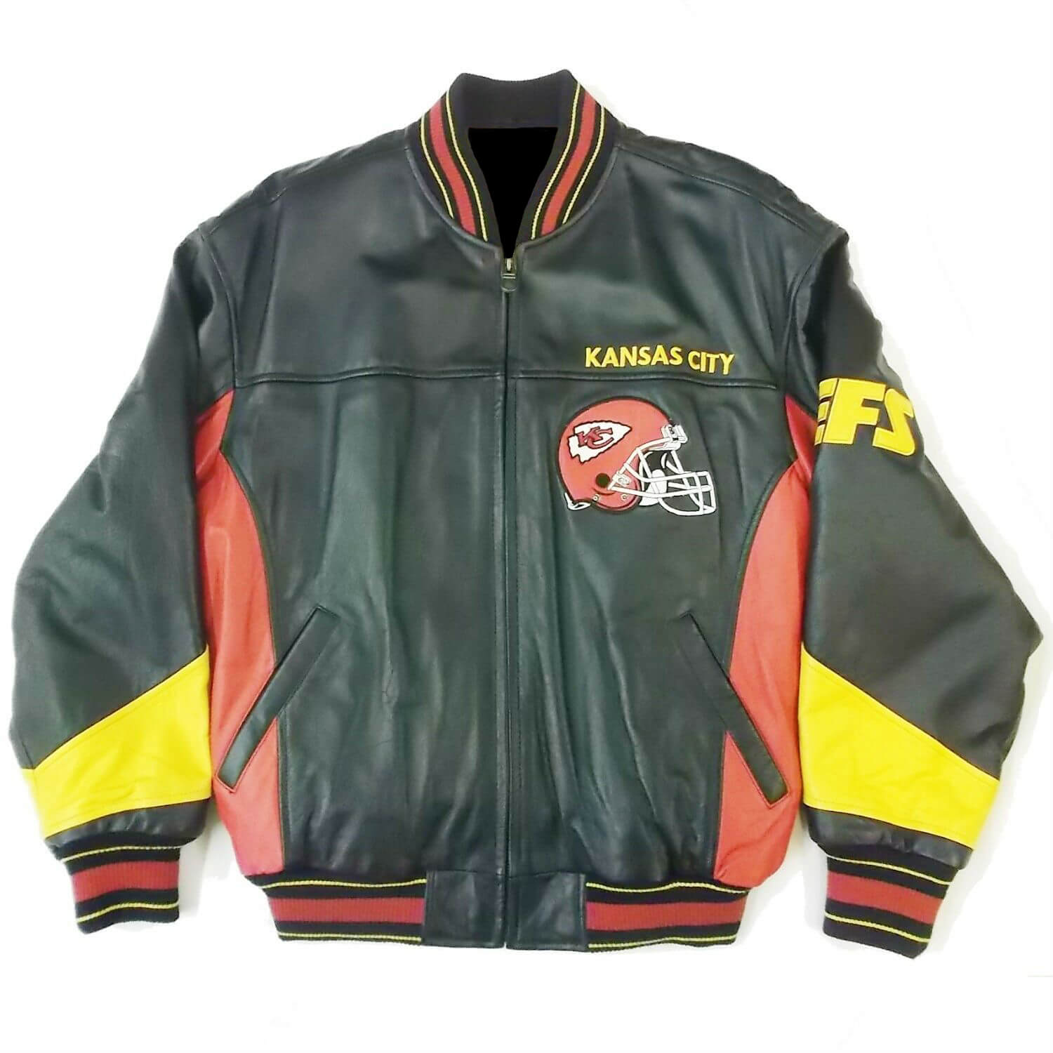 Vintage Kansas City Chiefs NFL Leather Jacket Maker of Jacket