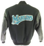 Vintage MLB Miami Marlins Black Varsity Jacket