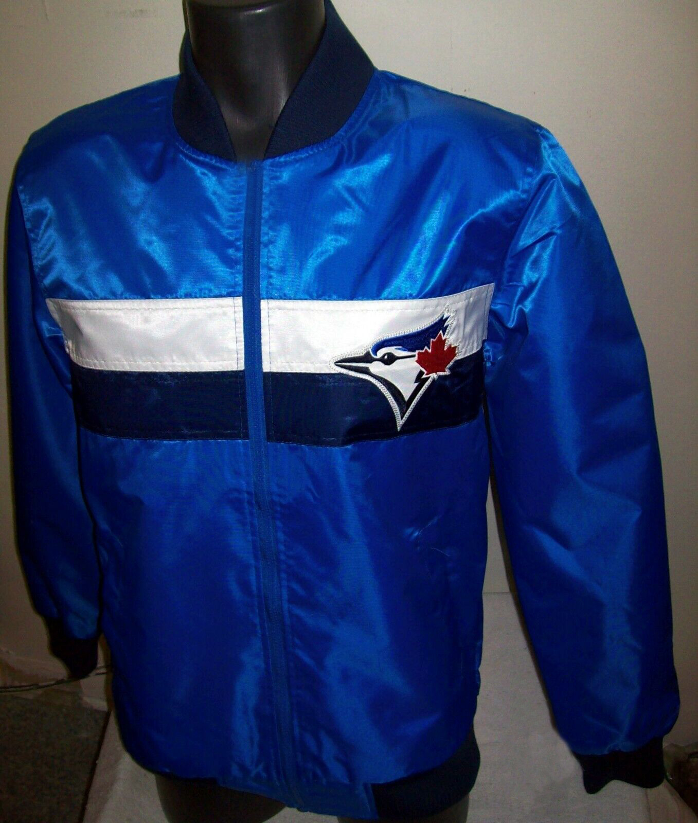 Vintage Toronto Blue Jays Royal Satin Jacket (2) Vintage Toronto Blue Jays Royal Satin Jacket