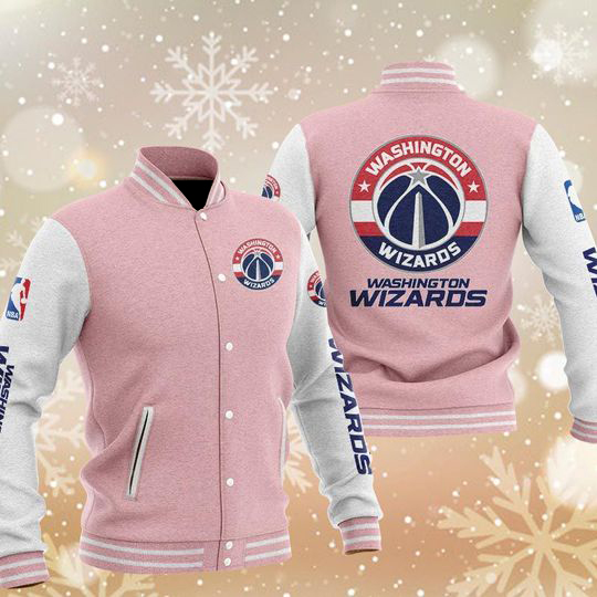 Maker of Jacket Fashion Jackets Washington Wizards Pink Varsity Baseball