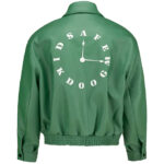 A Few Good Kids Bomber Clock Green Leather Jacket
