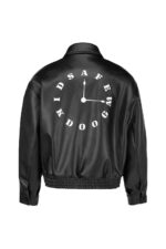 A Few Good Kids Clock Black Bomber Leather Jacket