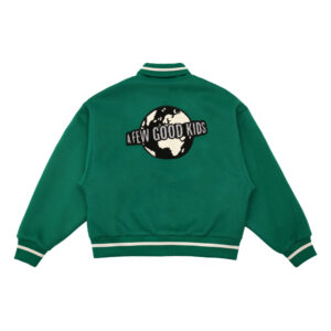 A Few Good Kids Green Logo Baseball Varsity Jacket