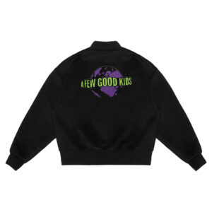 A Few Good Kids Logo Black Baseball Varsity Jacket