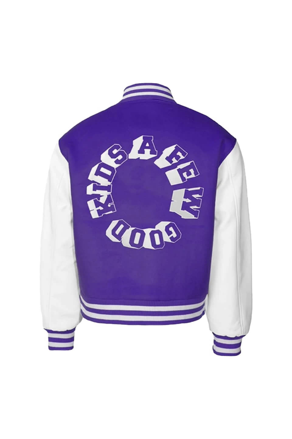 Purple Block Logo A Few Good Kids Varsity Jacket - Maker of Jacket