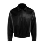 A Few Good Kids Rainbow Black Bomber Leather Jacket