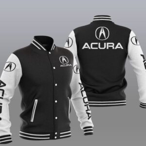 Acura Black White Varsity Baseball Jacket