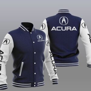 Acura Navy White Varsity Baseball Jacket