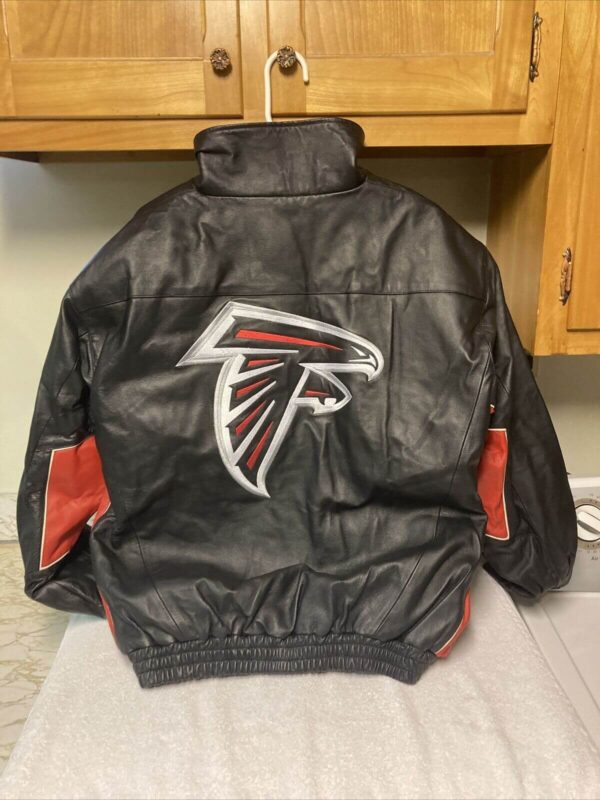 Atlanta Falcons Black Red Leather Jacket
