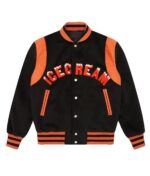 BBC Ice Cream Black Orange Varsity Jacket