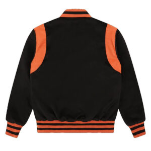 BBC Ice Cream Black Orange Varsity Jacket