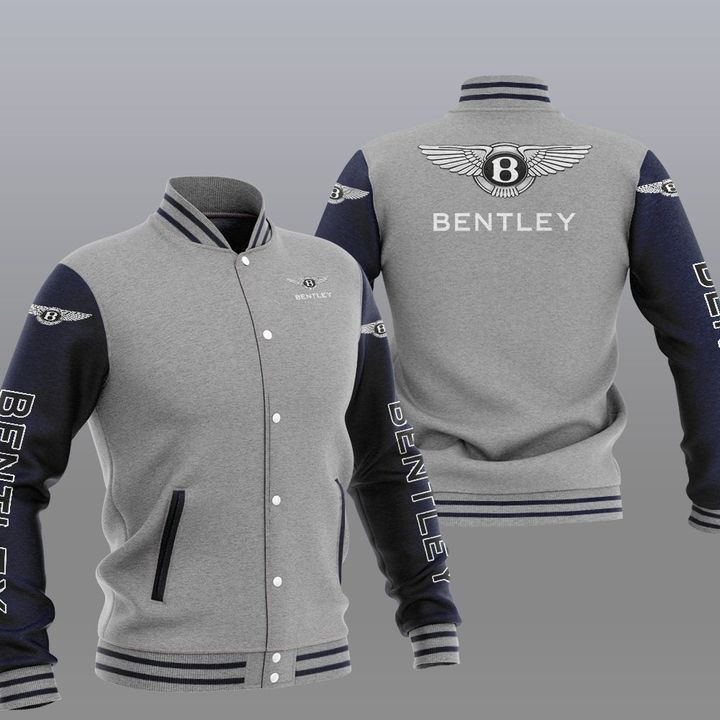 Bentley Gray Navy Varsity Baseball Jacket Bentley Gray Navy Varsity Baseball Jacket