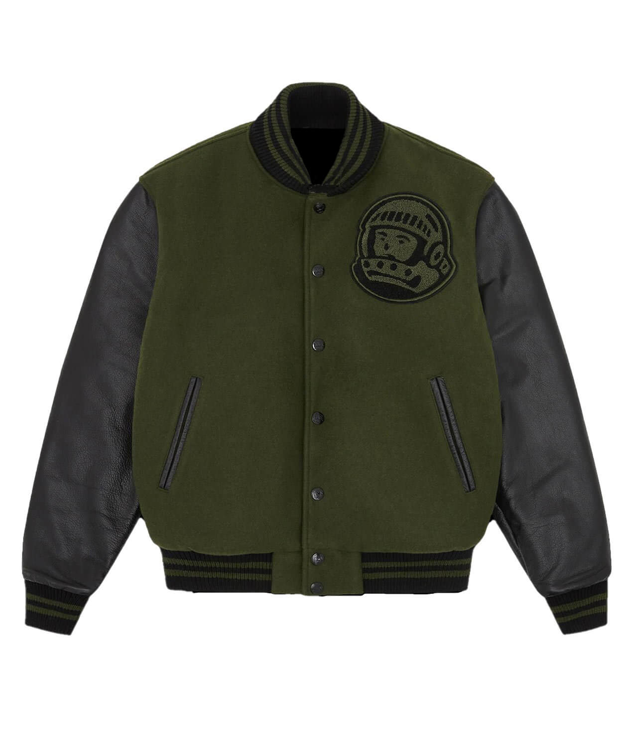 Billionaire Boys Club Green Black Varsity Jacket (1) Billionaire Boys Club Green Black Varsity Jacket