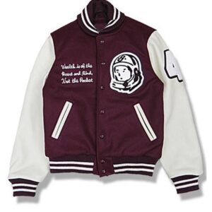 Billionaire Boys Club Maroon White Astro Varsity Jacket