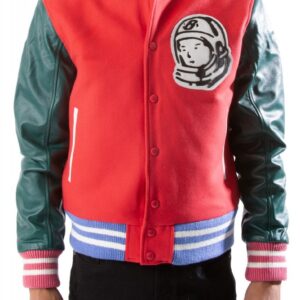 Billionaire Boys Club Red Green Letterman Jacket