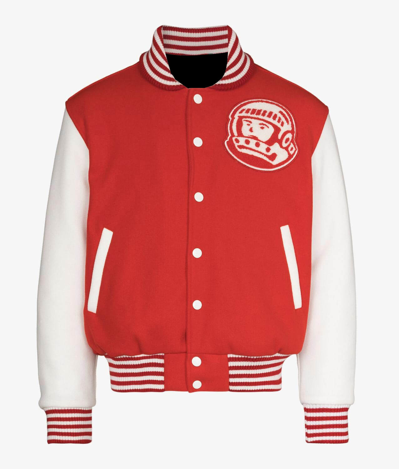 Billionaire Boys Club Red White Astro Varsity Jacket (2) Billionaire Boys Club Red White Astro Varsity Jacket
