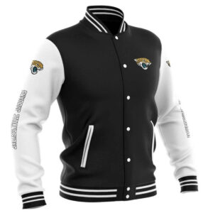 Black NFL Jacksonville Jaguars Baseball Varsity Jacket