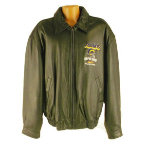 Black NFL St. Louis Rams Leather Jacket