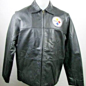 Black Pittsburgh Steelers NFL Leather Jacket