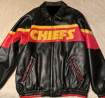 Black Red Kansas City Chiefs NFL Leather Jacket