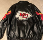 Black Red Kansas City Chiefs NFL Leather Jacket