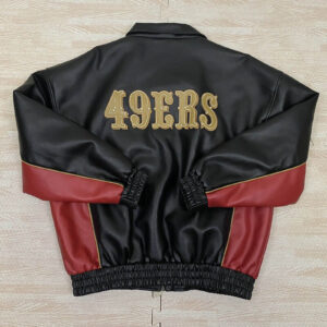 Black Red San Francisco 49ers NFL Team Leather Jacket