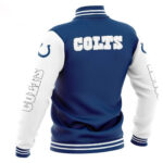 Blue White NFL Indianapolis Colts Baseball Varsity Jacket