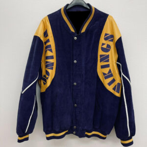 Blue Yellow Minnesota Vikings NFL Varsity Jacket