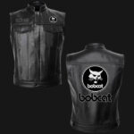 Bobcat Motor Car Black Leather Vest