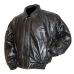 Corvette C4 Black Racing Bomber Leather Jacket