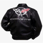 Corvette C5 Black Bomber Leather Jacket