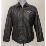 Corvette C6 Black Bomber Leather Jacket