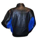 Corvette C6 ZR1 Black Blue Leather Jacket