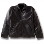 Corvette C7 Black Bomber Leather Jacket