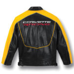 Corvette C7 Black Yellow Leather Jacket