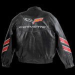 Corvette Grand Sport Black Leather Jacket
