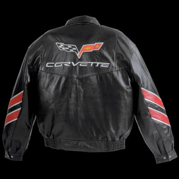 Corvette Grand Sport Black Leather Jacket