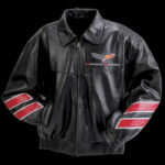 Corvette Grand Sport Black Leather Jacket
