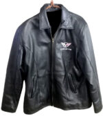 Corvette Racing Black Leather Jacket