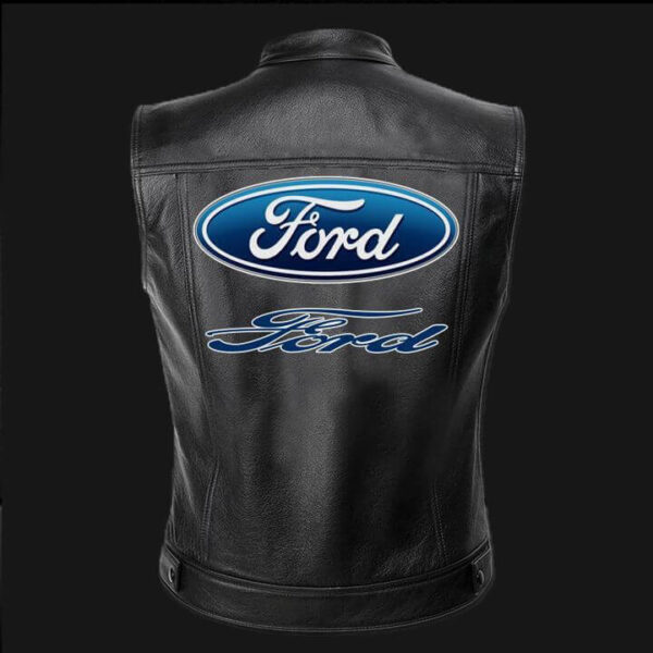 Ford Motor Car Black Leather Vest
