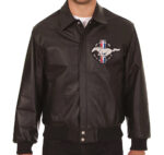 Ford Mustang Black Bomber Leather Jacket