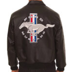 Ford Mustang Black Bomber Leather Jacket