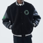 Harsh And Cruel Black Green New Century Varsity Jacket