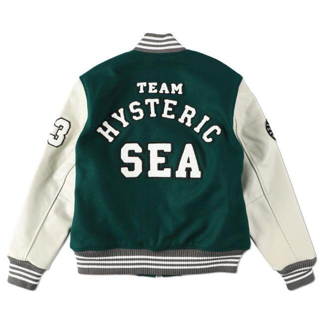 Hysteric Glamour Green Wind And Sea Varsity Jacket - Maker of Jacket