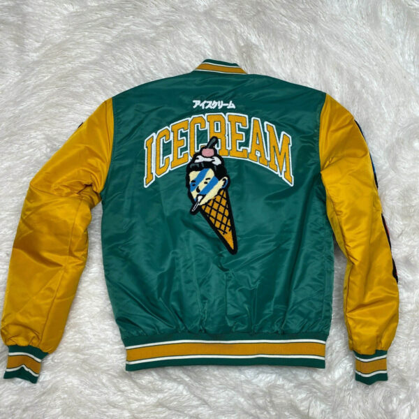 Ice Cream Green Rashomon Fox Coach BBC Satin Jacket
