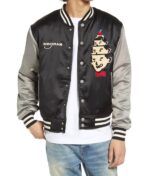 Ice Cream Hoodini Black Grey BBC Bomber Satin Jacket