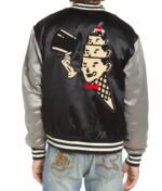 Ice Cream Hoodini Black Grey BBC Bomber Satin Jacket