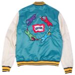 Ice Cream Teal Running Dogs BBC Satin Jacket