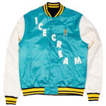 Ice Cream Teal Running Dogs BBC Satin Jacket